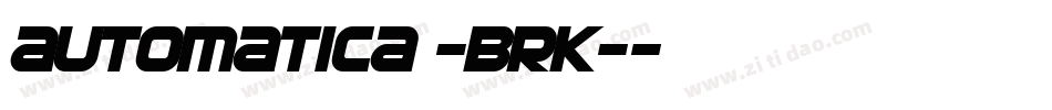 Automatica -BRK-字体转换